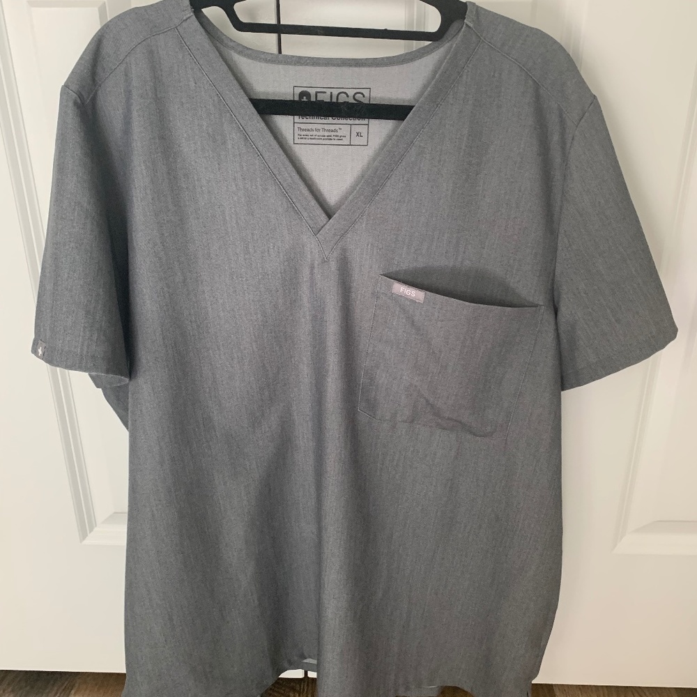 FIGS 1-Pocket Scrub Top, Graphite, Size (XL)
